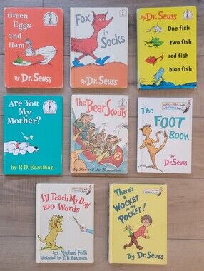 Dr. Seuss Vintage Hardcover Book Lot Beginner Bright Early Classics Nursery 8pc